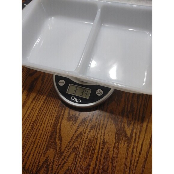 Vintage Made In USA Glasbake Divided Dish J-263 2 1/2 QT White - Picture 11 of 11